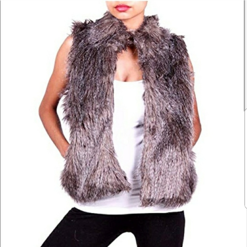 Ci Sono Faux Fur Vest